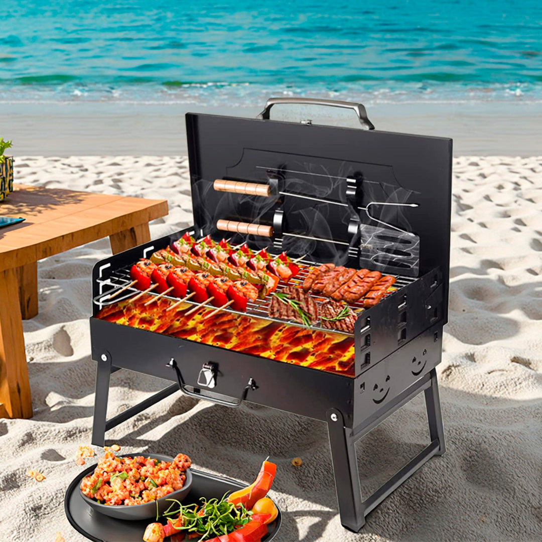 BBQ Portátil de Carbón + Encededor Eléctrico GRATIS