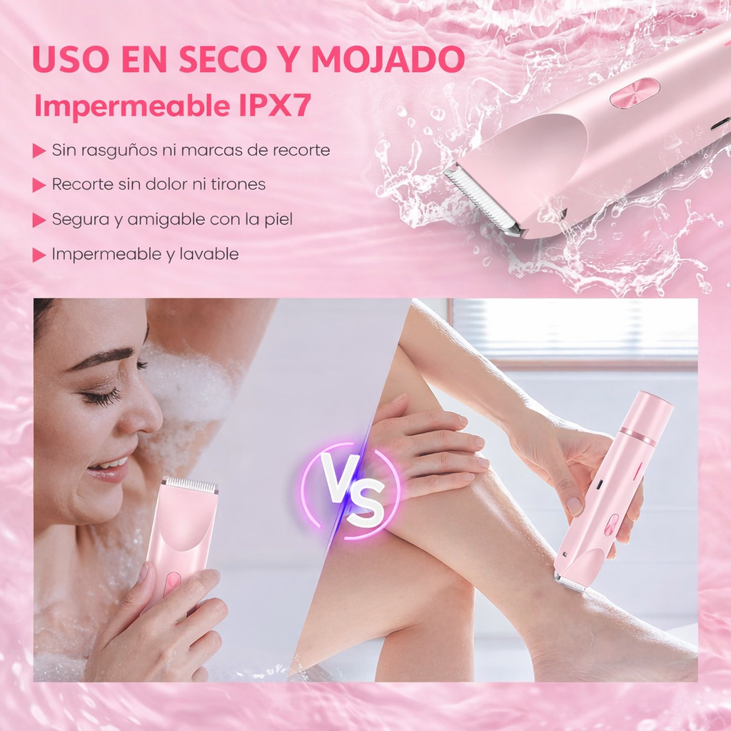 Afeitadora Eléctrica para Mujer + Aceite Aclarante de Cúrcuma y Almendra GRATIS