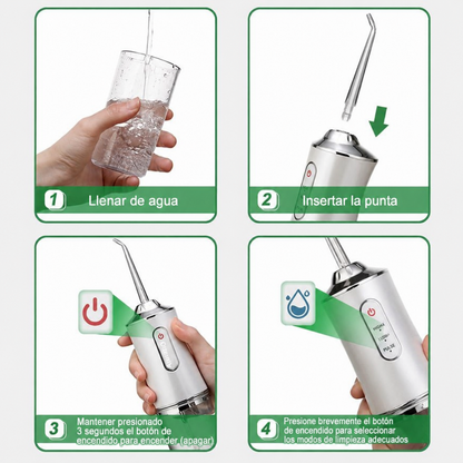 Irrigador Dental + Cepillo con Gel Limpiador de Lengua GRATIS