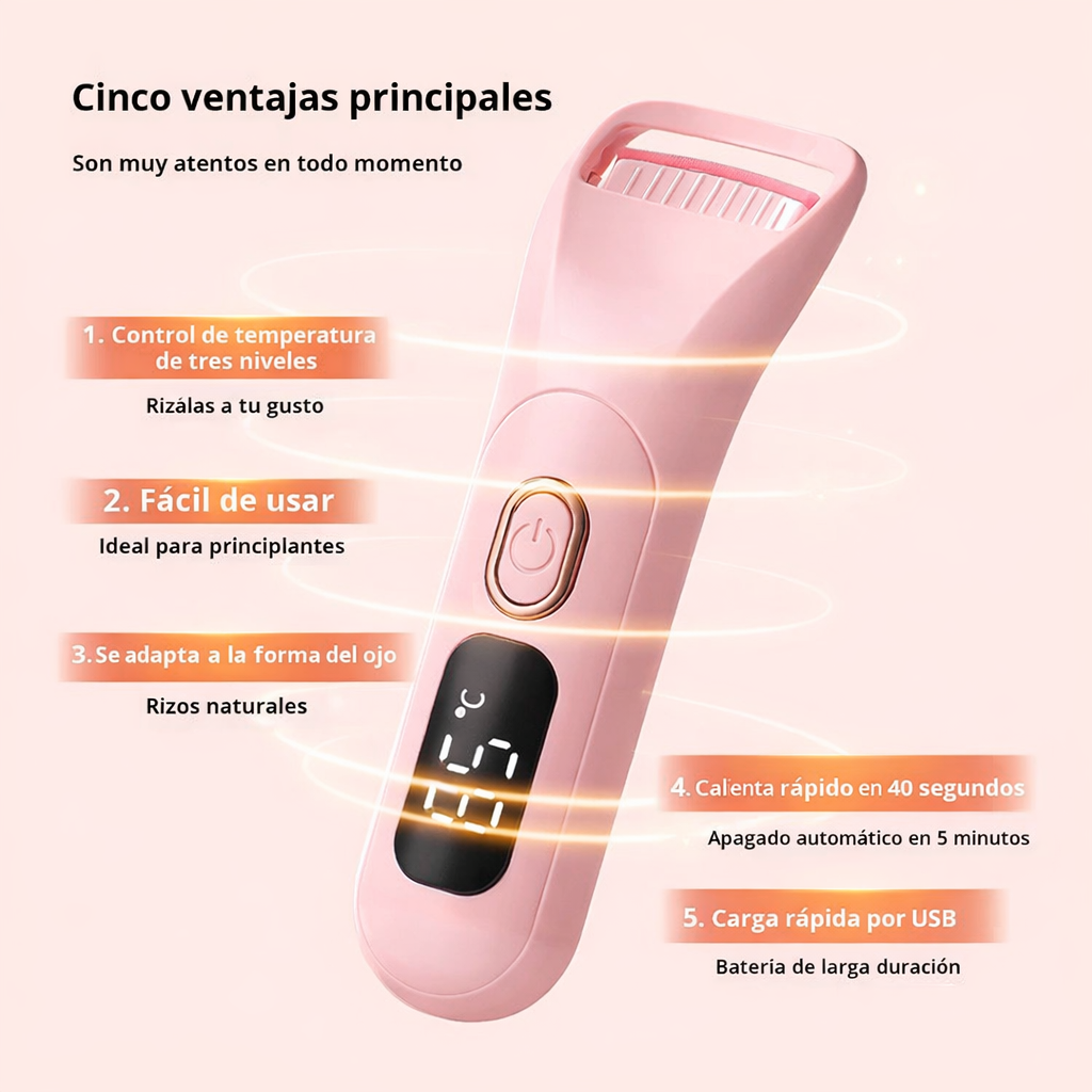 Combo Lavadora de Brochas y Rizador de Pestañas Eléctrico + Gorro de Satín GRATIS